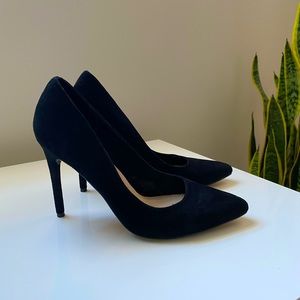 Suede Black Stilettos